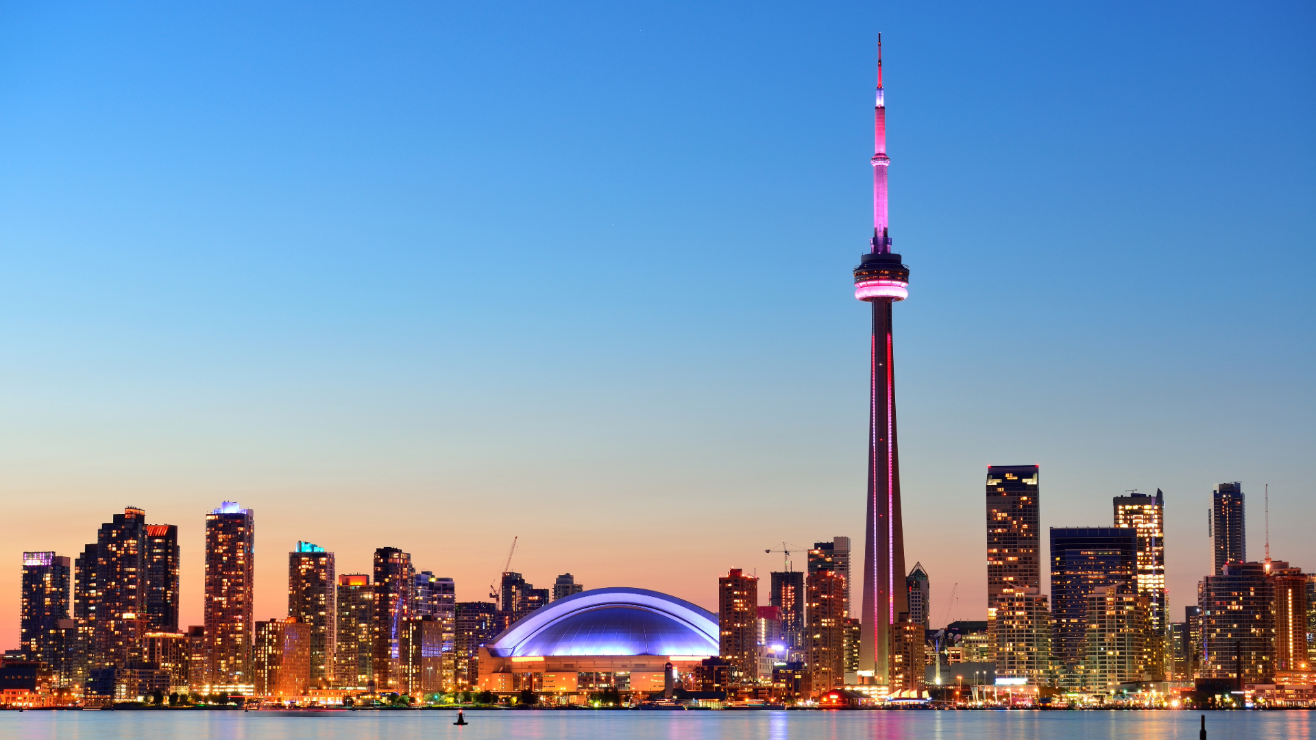 Toronto skyline at night